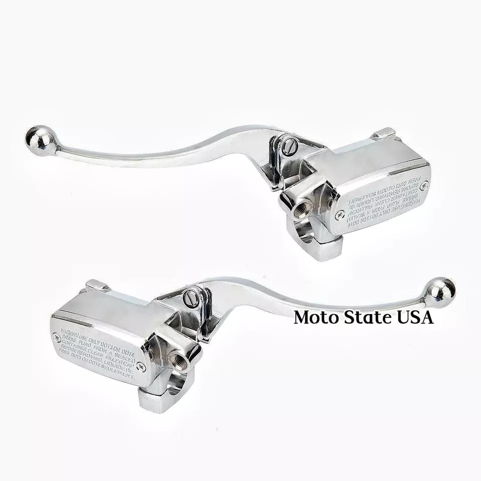CHROME BRAKE MASTER CYLINDER CLUTCH LEVERS FOR Honda VTX 1800C (2002-2008)