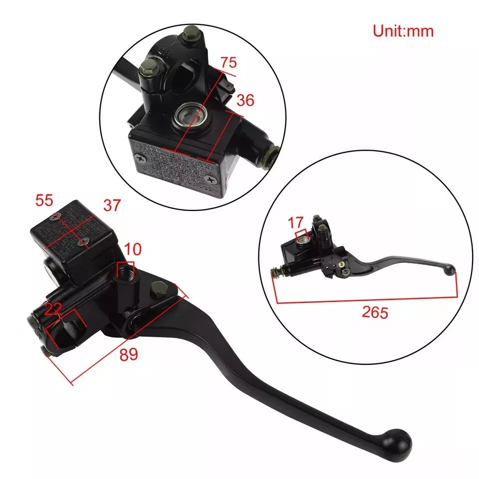 7/8" Brake Master Cylinder For Honda GoldWing GL1000 GL1100 GL1200 GL1500 GL1800