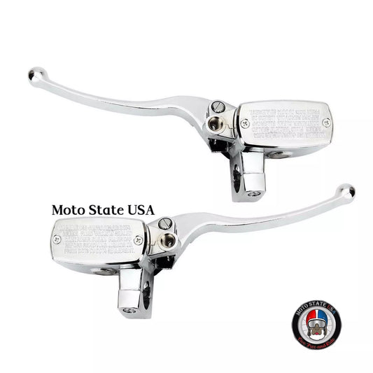 CHROME BRAKE MASTER CYLINDER CLUTCH LEVERS FOR Honda VTX 1800C (2002-2008)