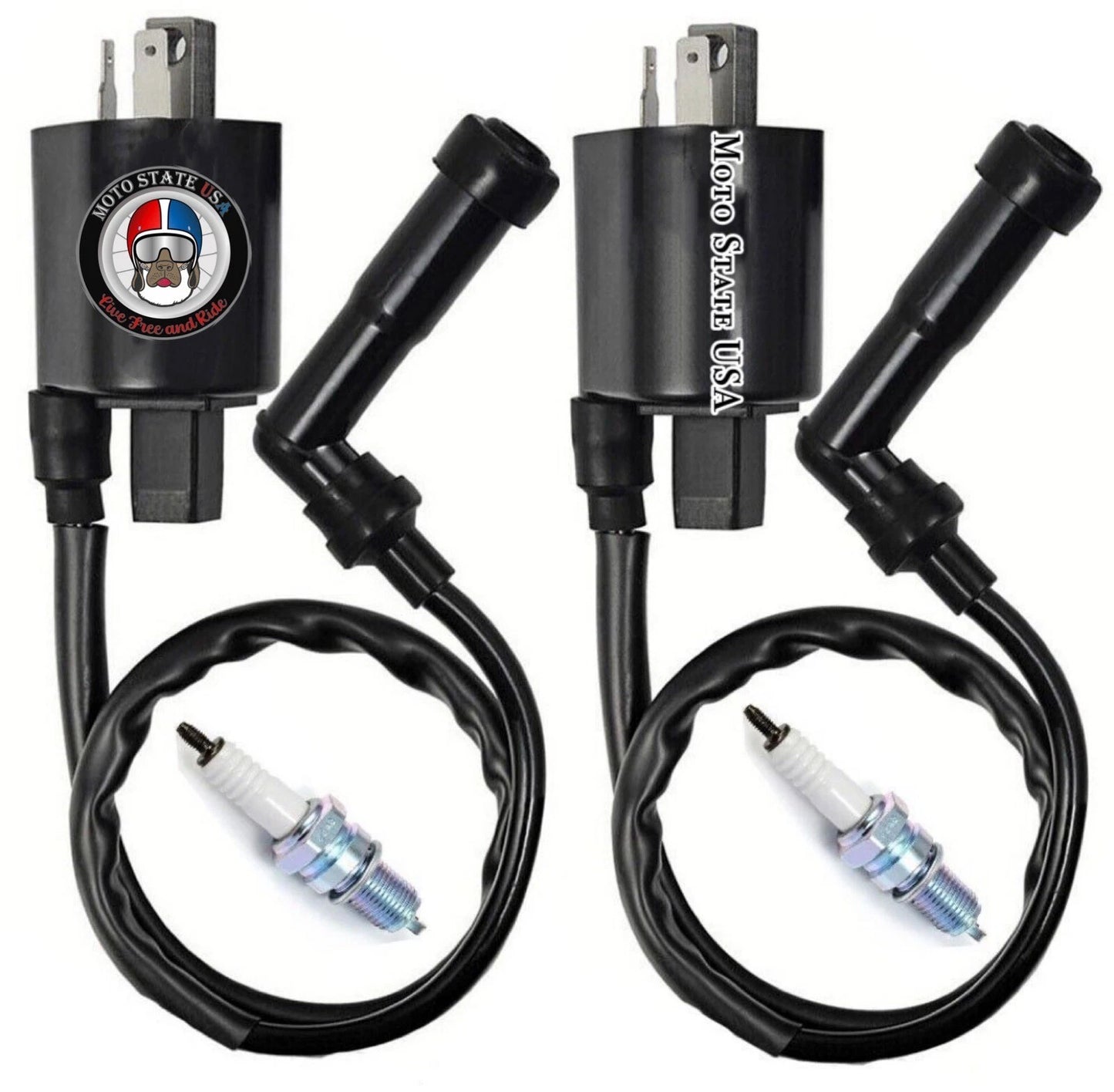 2x Ignition Coils & Spark Plug For Yamaha Virago XV700 XV750 XV1000 XV1100