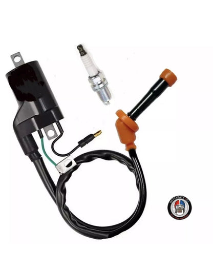 Ignition Coil & Spark Plug + Cap Set For Honda CX500 CX500C CX500D