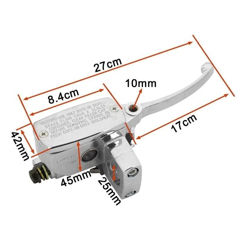 CHROME BRAKE MASTER CYLINDER CLUTCH LEVERS FOR Honda VTX 1800C (2002-2008)