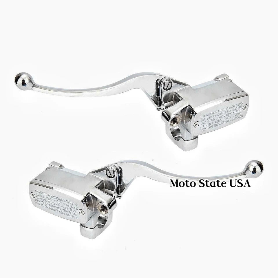 CHROME BRAKE MASTER CYLINDER CLUTCH LEVERS FOR Honda VTX 1800C (2002-2008)