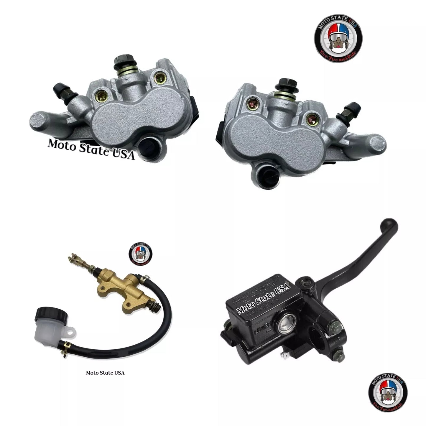 FRONT REAR BRAKE CALIPER & Brake Master Cylinder For KAWASAKI KLR650 (2008-2018)